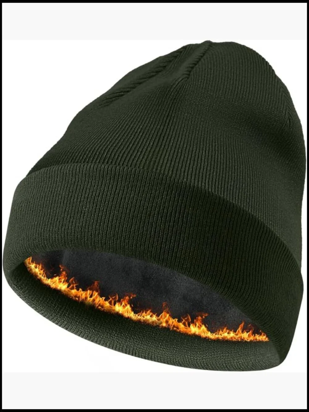 Warm Fleece Lined Beanie, Slouchy Fisherman Hat, Unisex Winter Skull Cap